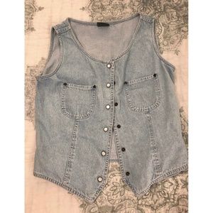 Vintage denim vest/top